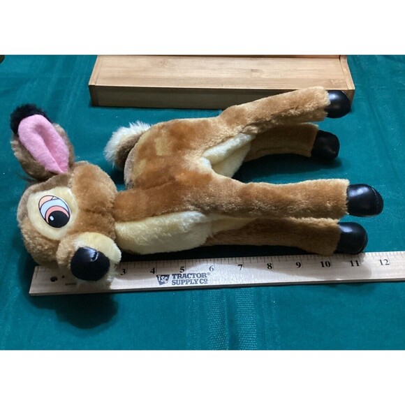Vintage Disney BAMBI Standing Fawn Deer Promotional Plush Toy 12" Wire In Legs - Picture 9 of 14